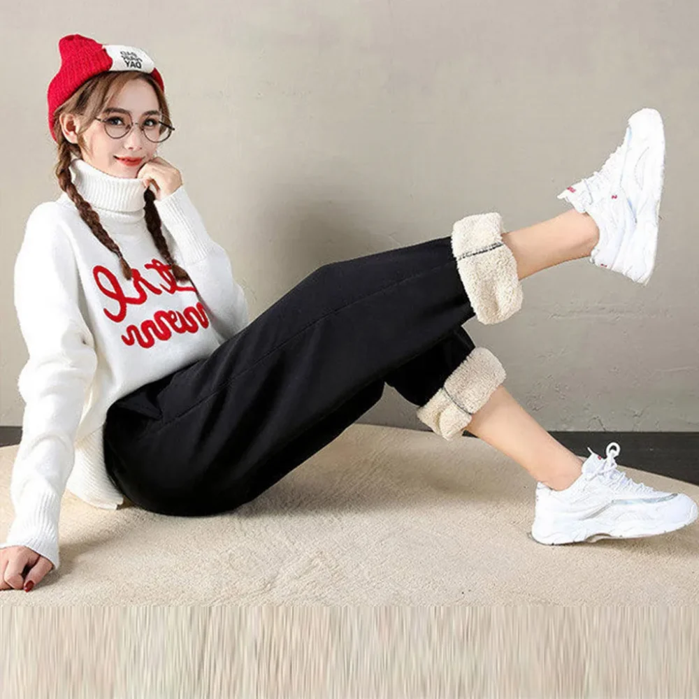 Women Winter Warm Leggings Thick Trousers Warm Fleece Plus Size Long Thicken Pants Fashion Casual Soild Color Leggings - Image 4
