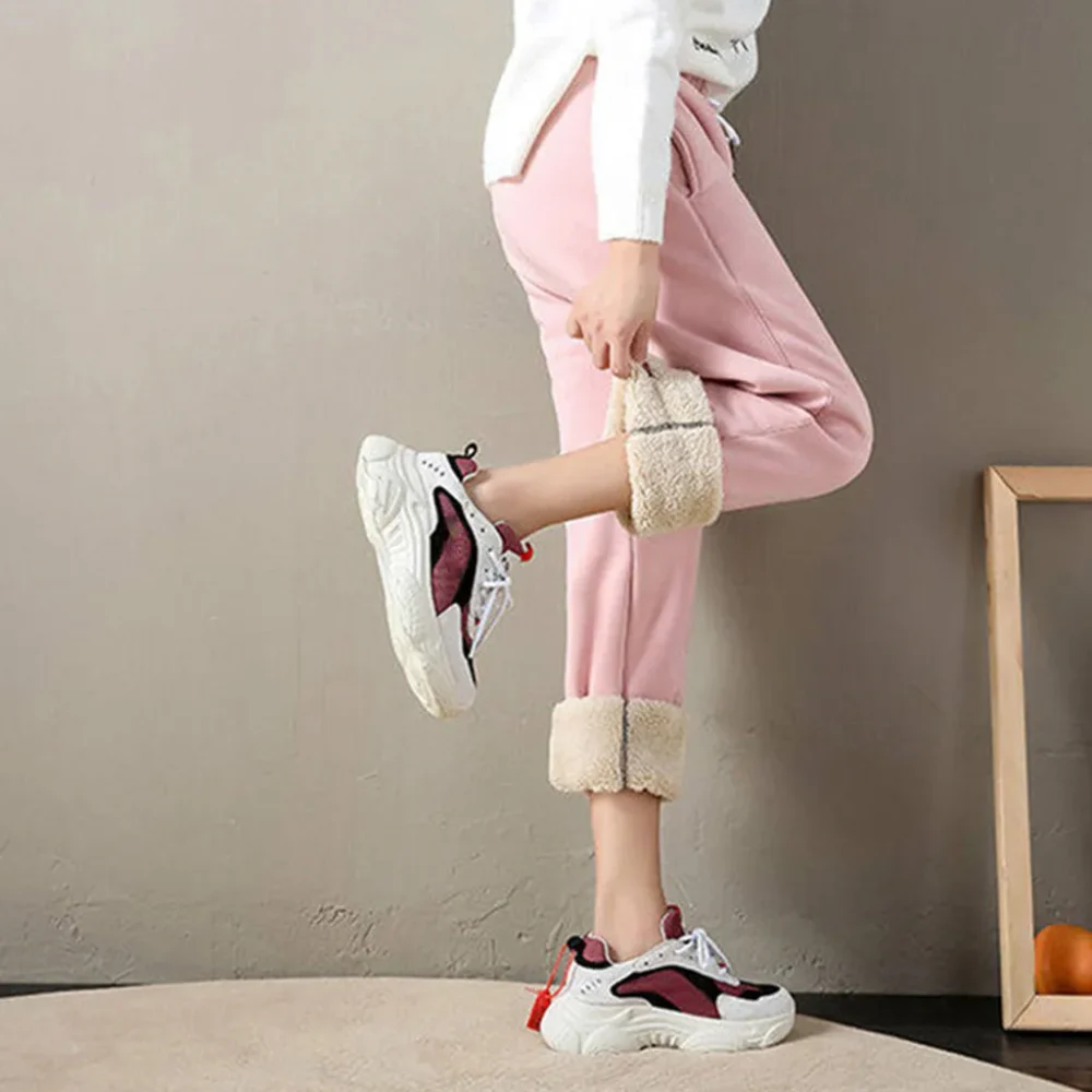 Women Winter Warm Leggings Thick Trousers Warm Fleece Plus Size Long Thicken Pants Fashion Casual Soild Color Leggings - Image 3