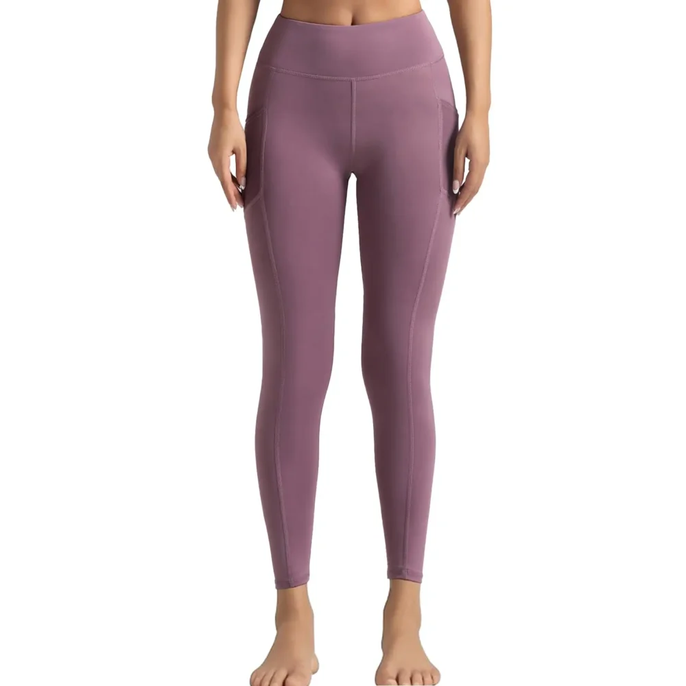 Teen Girls Leggings with Pockets High Waisted Tummy Control Athletic Yoga Pants Workout Running Dance Tights for Slim Women