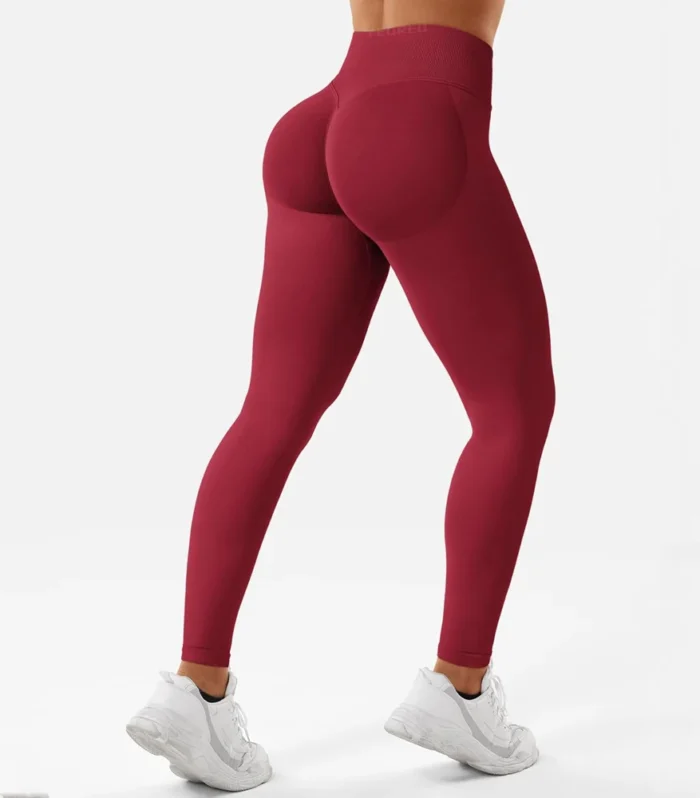 Leggings Women Seamless Leggings Gym Energy Low Ribbed Waistband Yoga Pants Back Scrunch Booty Tights Pants