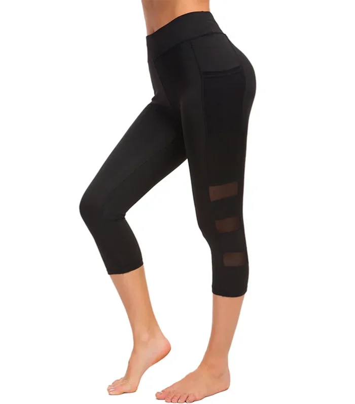 High Waist Seamless Dotted Hollow Out Sport Women Tights Yoga Pants Workout Activewear Gym Clothing Women's Tights