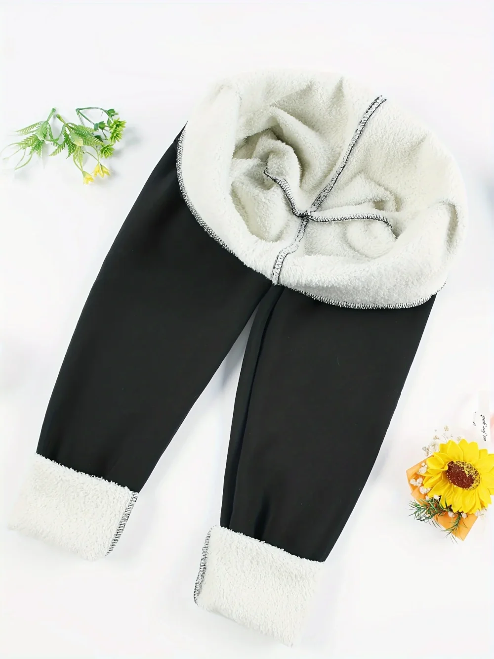 Women High Waist Thermal Leather Lamb Fleece Leggings Winter Warm Legging Solid Lamb Fleece Casual Pants Female Streetwear - Image 5