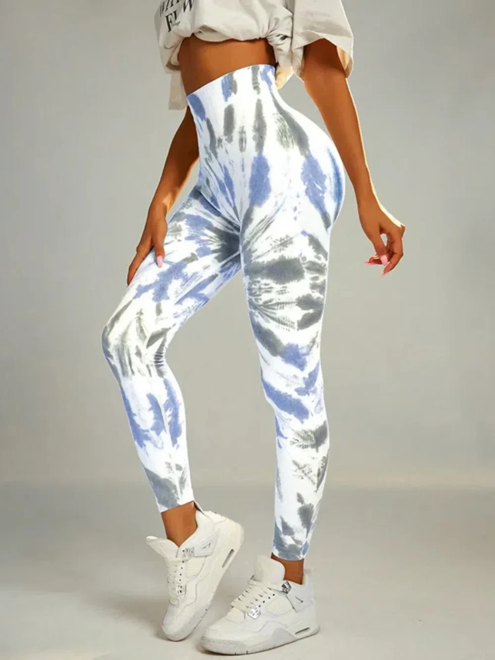 Tie Dye Yoga Pants Gym Leggings Women Seamless High Waist Push Up Sport Tights Scrunch Butt Fitness Workout Leggings - Image 5