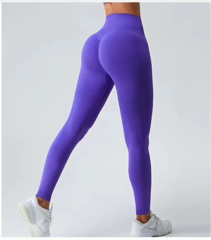 Women's High-End Yoga Pants Fitness Leggings High-Elastic Push-Up Tights Breathable Gym Sports Running Leggings