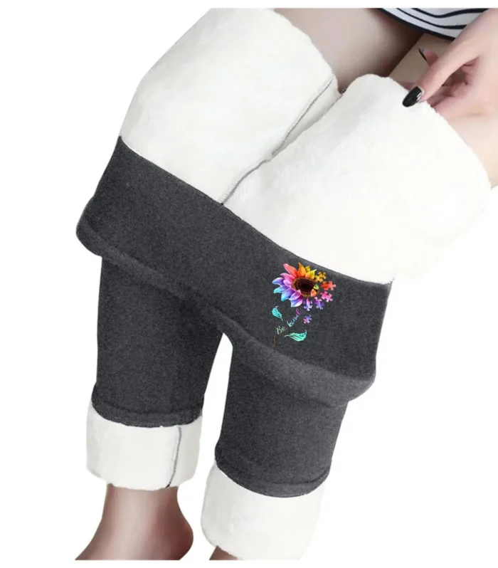 Women's Velvet Thick Fleece Leggings Casual Outfits For Work Women's Autumn And Winter Plush Thermal Fleece Tights Legging