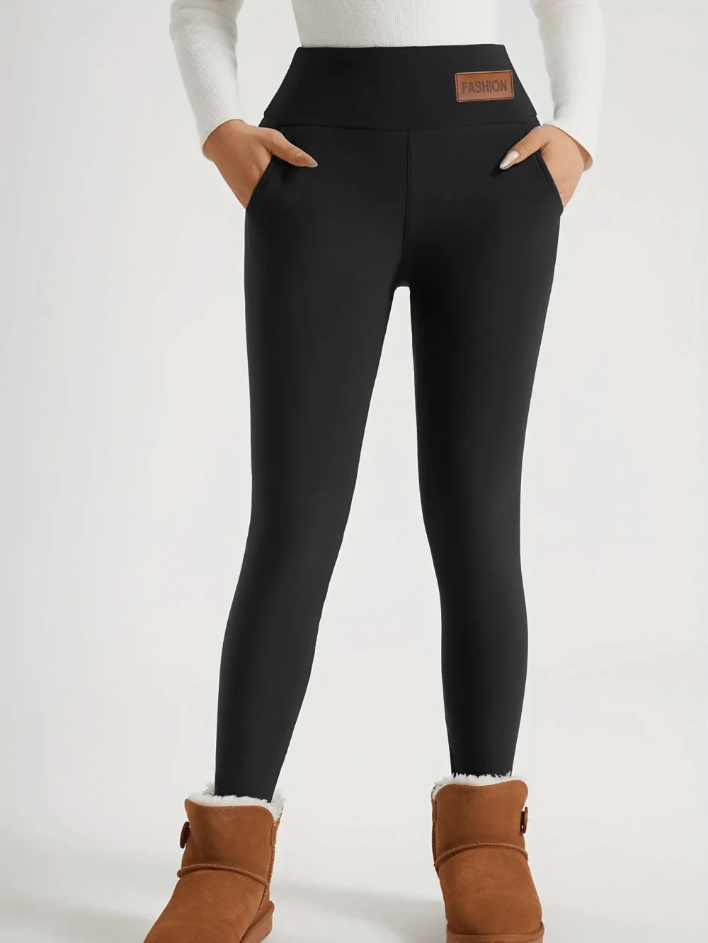 Ultra Warm Women's Fleece Lined Leggings - Plush Thermal Lining, Super Soft & Stretchy For Cold Weather | Cozy Winter Essential