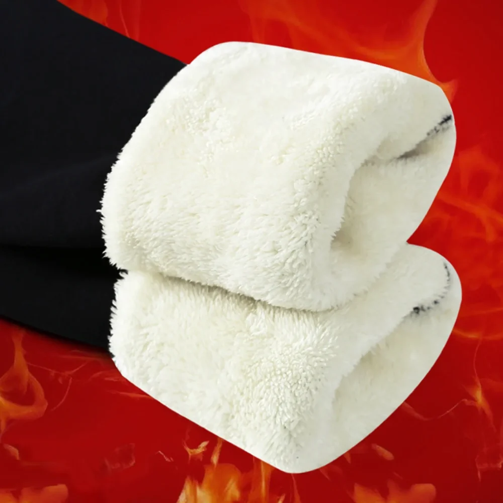 Women's Velvet Thick Fleece Leggings Casual Outfits For Work Women's Autumn And Winter Plush Thermal Fleece Tights Legging - Image 4