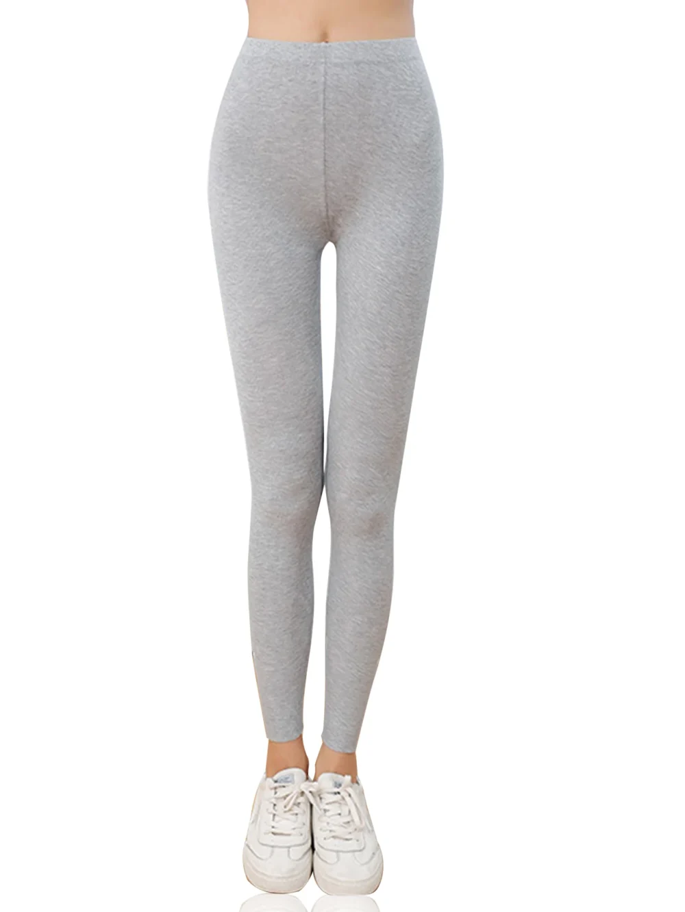 Threaded High-waisted Thin Nine-point Leggings Woman Wearing Autumn And Winter Long Johns Stretch Slim Nine-point Pants Woman