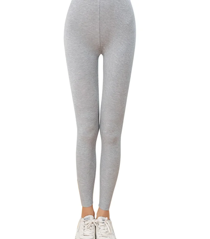 Threaded High-waisted Thin Nine-point Leggings Woman Wearing Autumn And Winter Long Johns Stretch Slim Nine-point Pants Woman