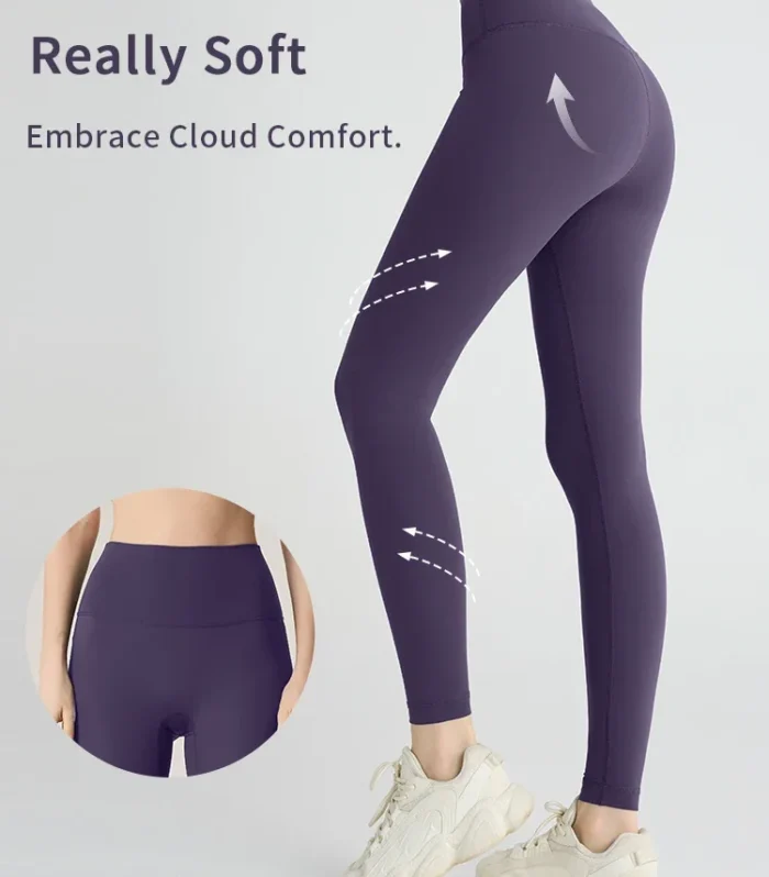 Naked feeling Yoga Leggings Women High Waisted Hip Lifting Fitness Leggings Running Cycling Pants Breathable Sports Leggings