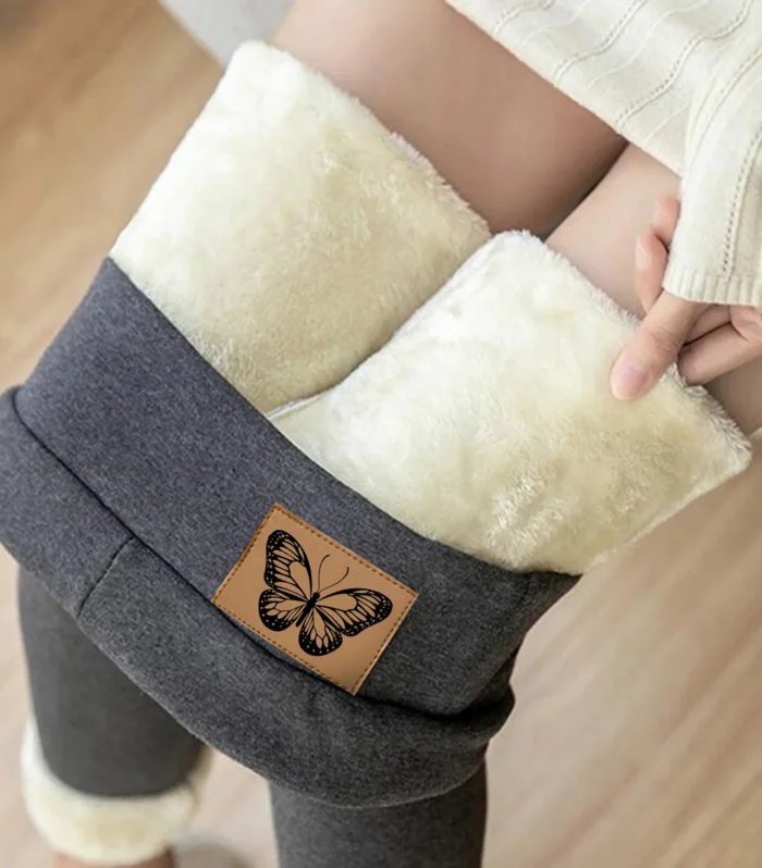Women's Winter Leggings Pants Solid Warm Winter Tight Thick Velvet Wool Trouser Warm And Stretchy Cotton Pants With Added Fleece