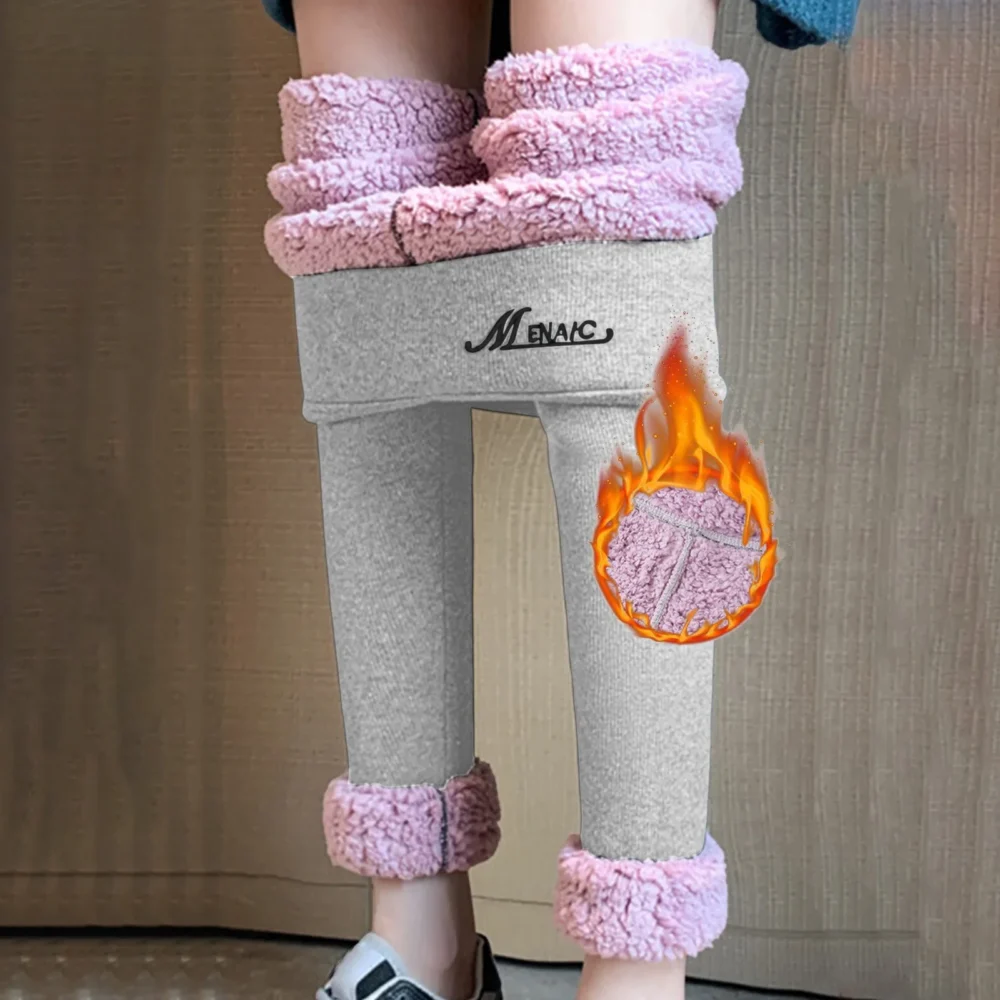 Women High Waist Leggings Winter Women'S High Waist Leggings Elastic Skinny Pants With Thick Fleece Lining For Cold Resistance